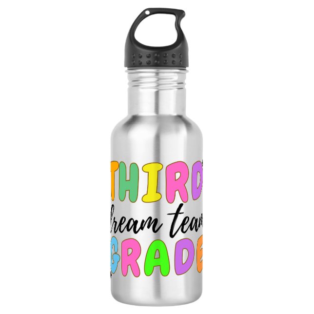 Third Grade,  Cute Back to School 532 Ml Water Bottle (Front)