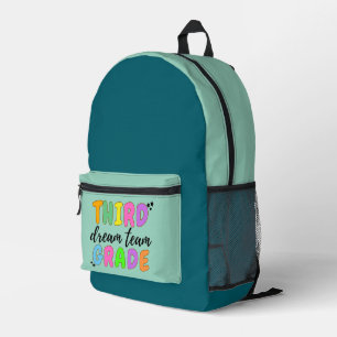 Third Grade, Cute Colourful Back to School Kid Printed Backpack