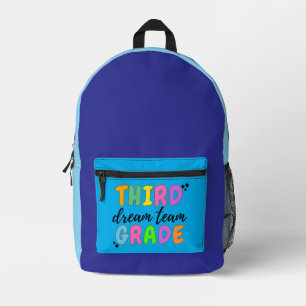Third Grade, Cute Colourful Back to School  Printed Backpack