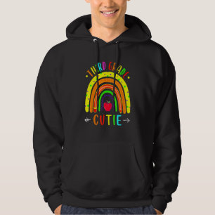 Third Grade Cutie Rainbow Back To School Pencil St Hoodie