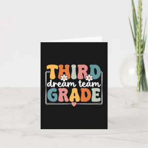 Third Grade Dream Team Back To School 3rd Grade Te Card