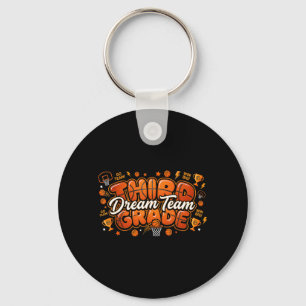 Third Grade Dream Team Basketball Teacher Student Key Ring