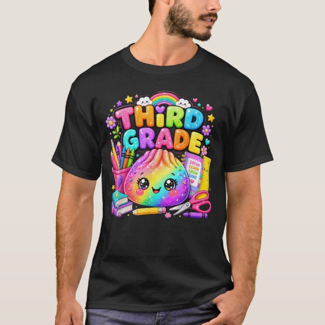 Third Grade Dumpling School Bundle Back To T-Shirt (Front)