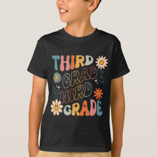 Third Grade Groovy Byck To School Team Teacher Stu T-Shirt