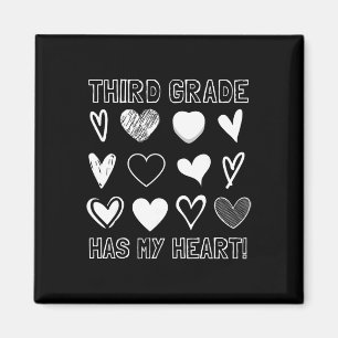 Third Grade Has My Heart 3rd Grade Teacher Valenti Magnet
