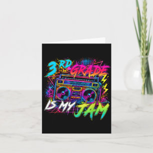 Third grade is jam retro back to school teacher card