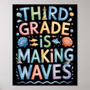 Third Grade Is Making Waves Back To School Kids An Poster