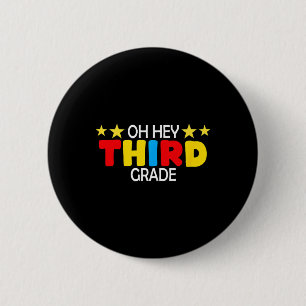 Third Grade Kids Boy Back To School Students Teach 6 Cm Round Badge