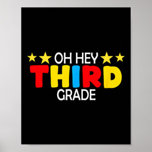 Third Grade Kids Boy Back To School Students Teach Poster