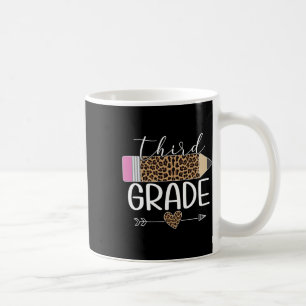 Third Grade Leopard Pencil Byck To School Teachers Coffee Mug