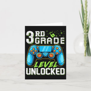 Third Grade Level Unlocked Back To School Video Ga Card