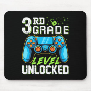 Third Grade Level Unlocked Back To School Video Ga Mouse Pad