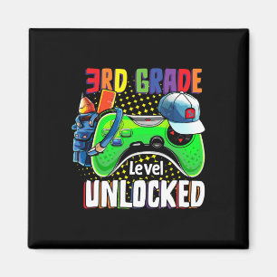 Third Grade Level Unlocked Ck To School Video Game Magnet