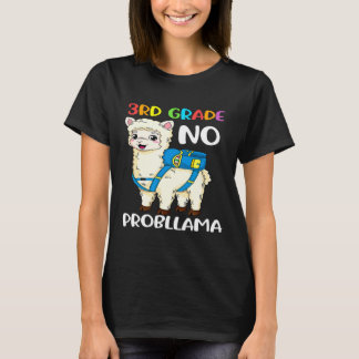 Third Grade No Probllama Llama Back To School T-Shirt