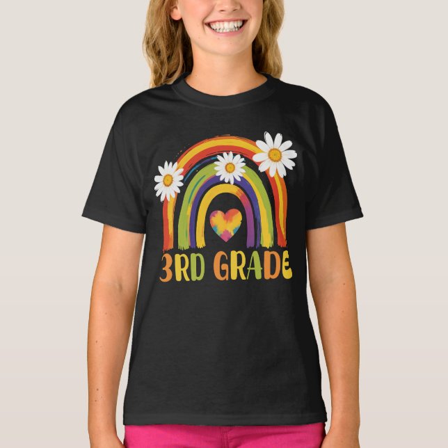 Third Grade Rainbow Back to School 3rd Grade  T-Shirt (Front)