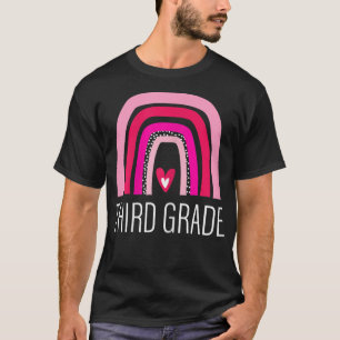 Third Grade Rainbow Girl Student and Teacher Schoo T-Shirt