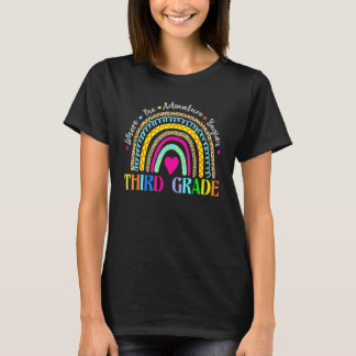 Third Grade Rainbow Girls Boys Teacher Team 3rd Gr T-Shirt