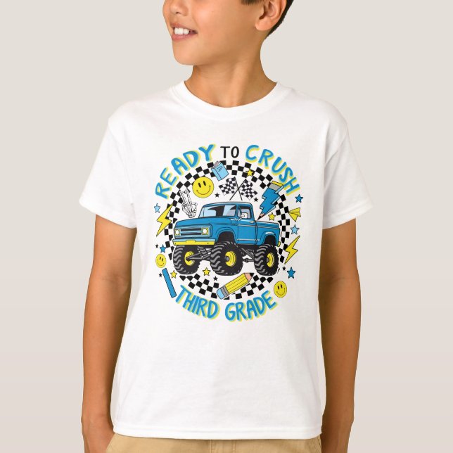 Third Grade Rally: Monster Truck Momentum T-Shirt (Front)