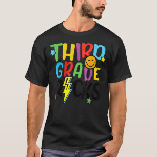 Third Grade Rocks Back To School Lightning Cute T-Shirt