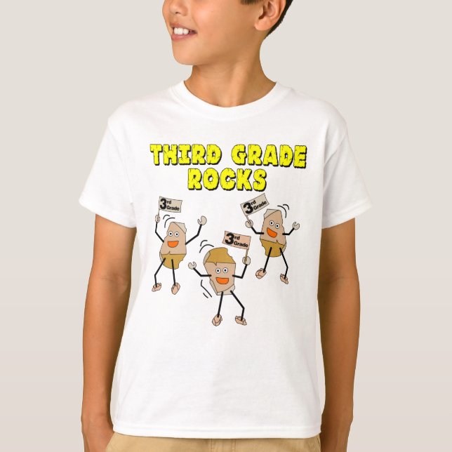 Third Grade Rocks T-Shirt (Front)