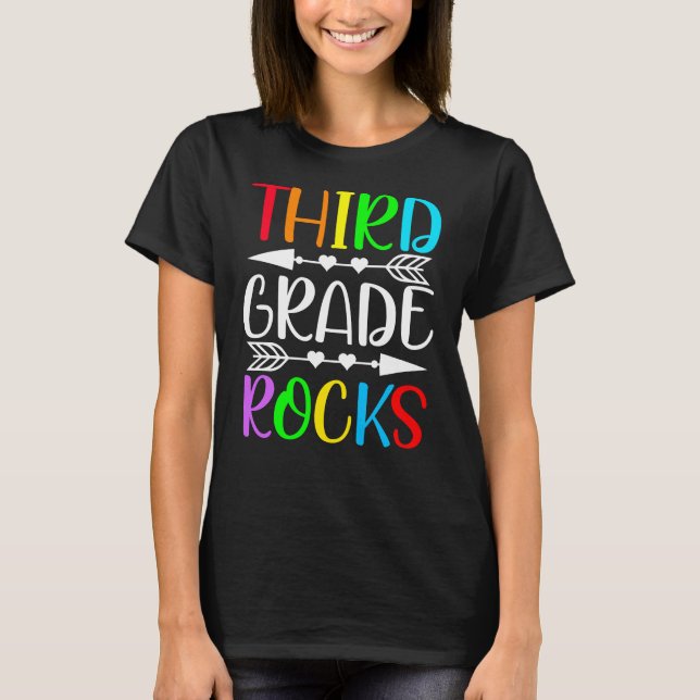 third grade rocks T-Shirt (Front)