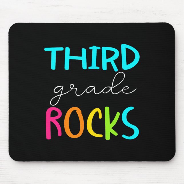 Third Grade Rocks Team 3rd Grade Teacher  Mouse Pad (Front)