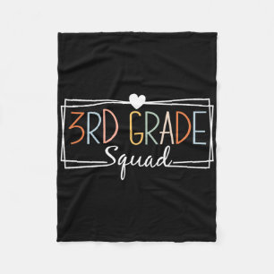 Third Grade Squad Teachers Kids 3rd Grade Byck To  Fleece Blanket