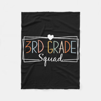 Third Grade Squad Teachers Kids 3rd Grade Byck To Fleece Blanket