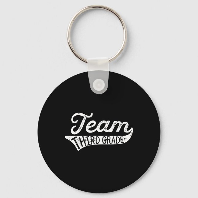 Third Grade - Student Teacher Back To School Tee  Key Ring (Front)