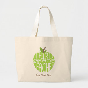 Third Grade Teacher Bag - Green Apple