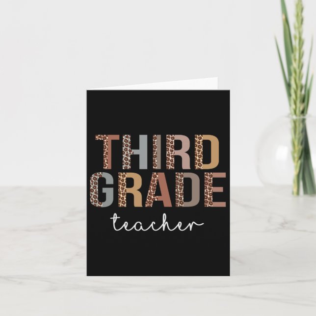 Third Grade Teacher Byck To School Appreciation Le Card (Front)