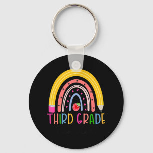 Third Grade Teacher Rainbow Teacher Back To School Key Ring