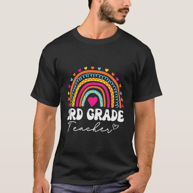 Third Grade Teacher Rainbow Team 3Rd Grade Squad T-Shirt (Front)
