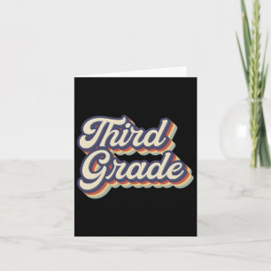 Third Grade Teacher Retro Vintage 3rd Grade Teache Card