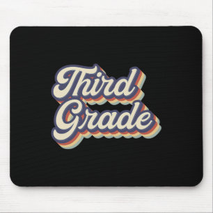 Third Grade Teacher Retro Vintage 3rd Grade Teache Mouse Pad