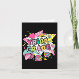 Third Grade Teacher Student Back To School Happy F Card