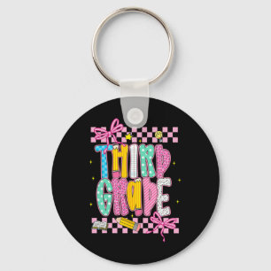 Third Grade Teacher Student Back To School Happy F Key Ring