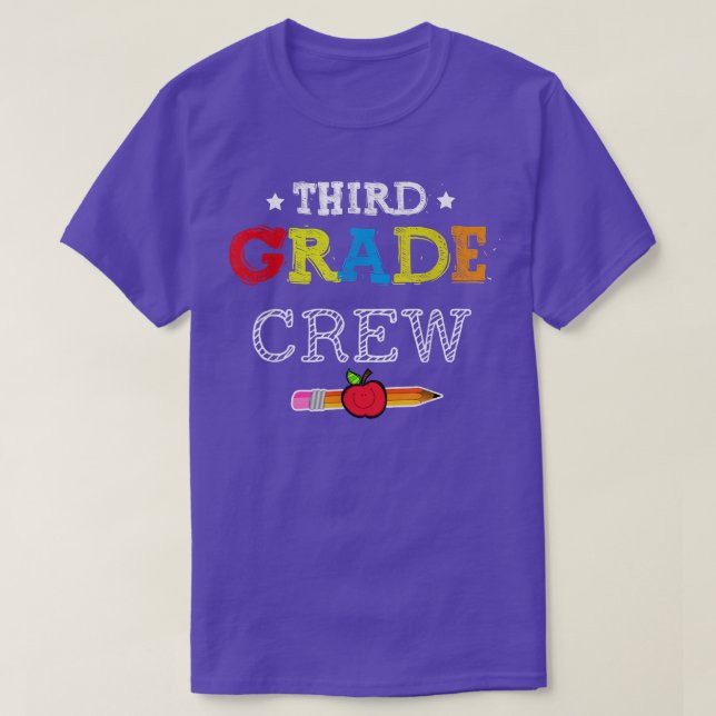 Third Grade Teacher T-Shirt Back To School 3rd Gra (Design Front)