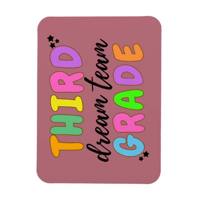 Third Grade Teacher, Teacher Day Avery Mini Binder Magnet (Vertical)