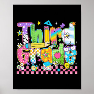 Third Grade Team Teacher Back To School 3rd Grade  Poster