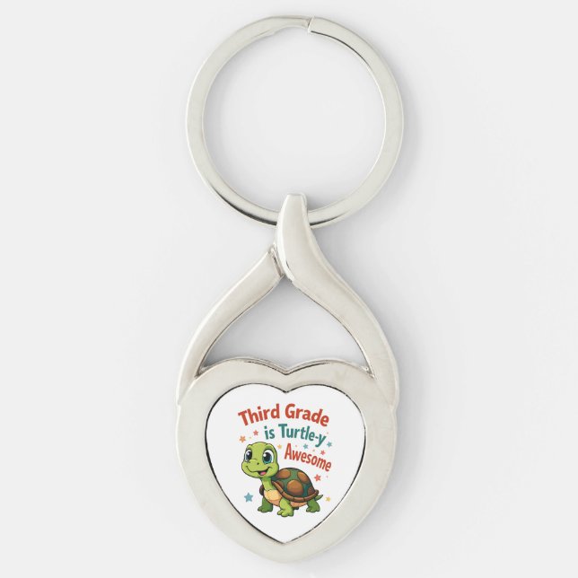 Third grade Turtle-y Awesome 3rd Grade Back to Sch Key Ring (Front)