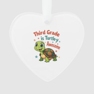 Third grade Turtle-y Awesome 3rd Grade Back to Sch Ornament