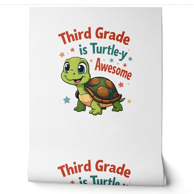 Third grade Turtle-y Awesome 3rd Grade Back to Sch Wallpaper (Unrolling)