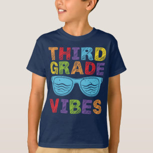 Third Grade Vibes - 3rd Grade Team Retro 1st Day T-Shirt