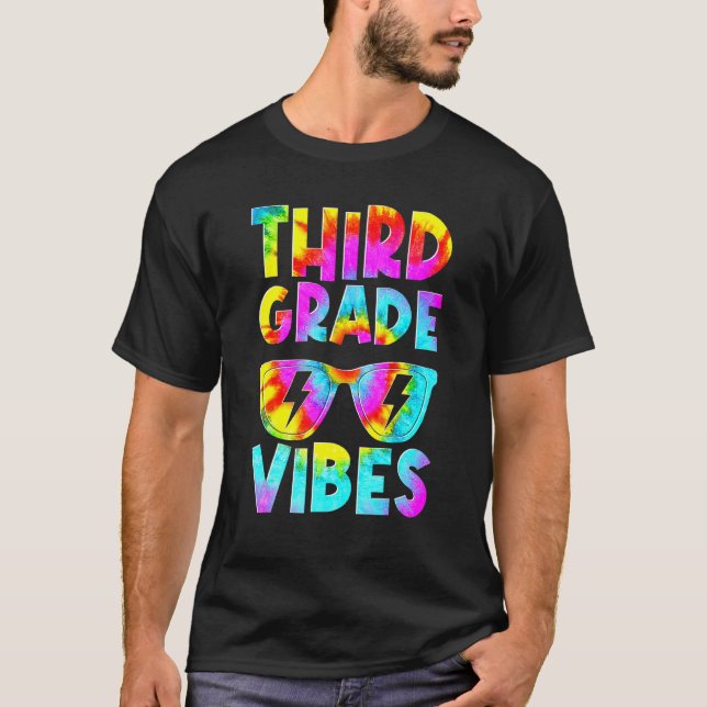 Third Grade Vibes First Day Of 3rd Grade Kids Back T-Shirt (Front)