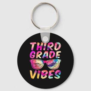 Third Grade Vibes First Day Of 3rd Grade Kids Byck Key Ring