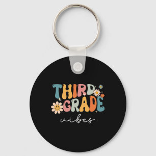 Third Grade Vibes For Girls Boys 3rd Grade Teacher Key Ring