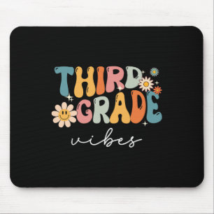 Third Grade Vibes For Girls Boys 3rd Grade Teacher Mouse Pad