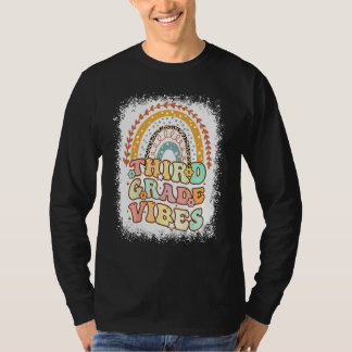 Third Grade Vibes Rainbow Bleached Retro 1st Day O T-Shirt