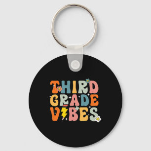 Third Grade Vibes Shirt 3rd Retro Back To School K Key Ring